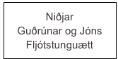 Niðjar
Guðrúnar og Jóns
Fljótstunguætt
