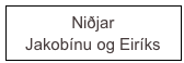 Niðjar
Jakobínu og Eiríks